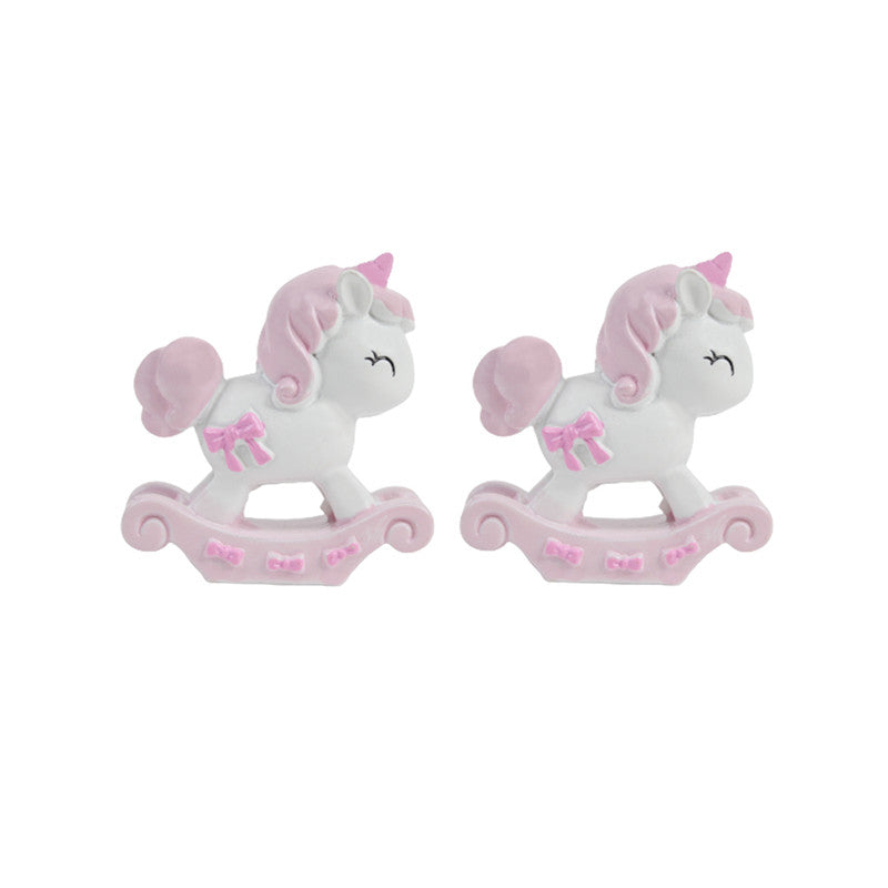 Unicorn baby Rocker (Set of 2 )( Miniature toys , cake toppers , small figuine, unicorn figurine)