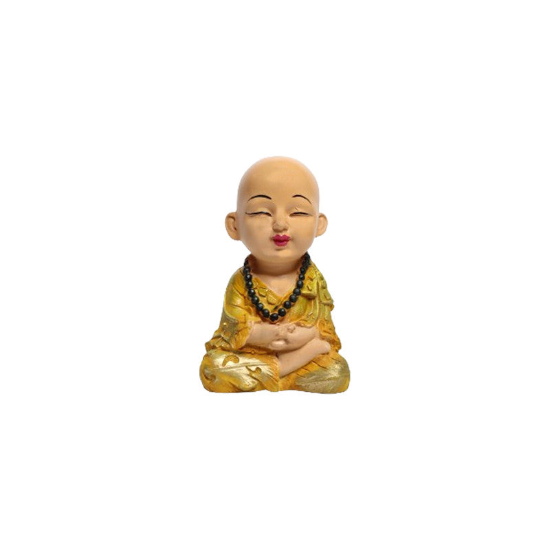 Wonderland Meditating Baby Monk statue for Home Décor, showpiece, gift, resin statue