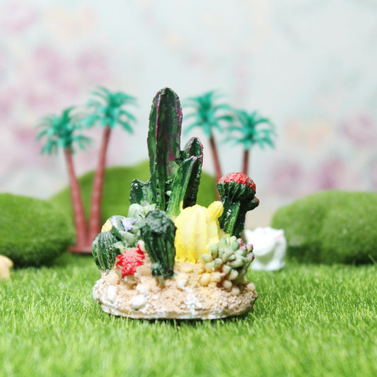 Miniature Toys: Set of 2 Cactus Miniature fairy garden toys, miniature garden decorations