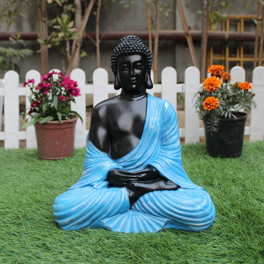 Wonderland Resin 14'' Dark Blue Buddha (Samadhi)