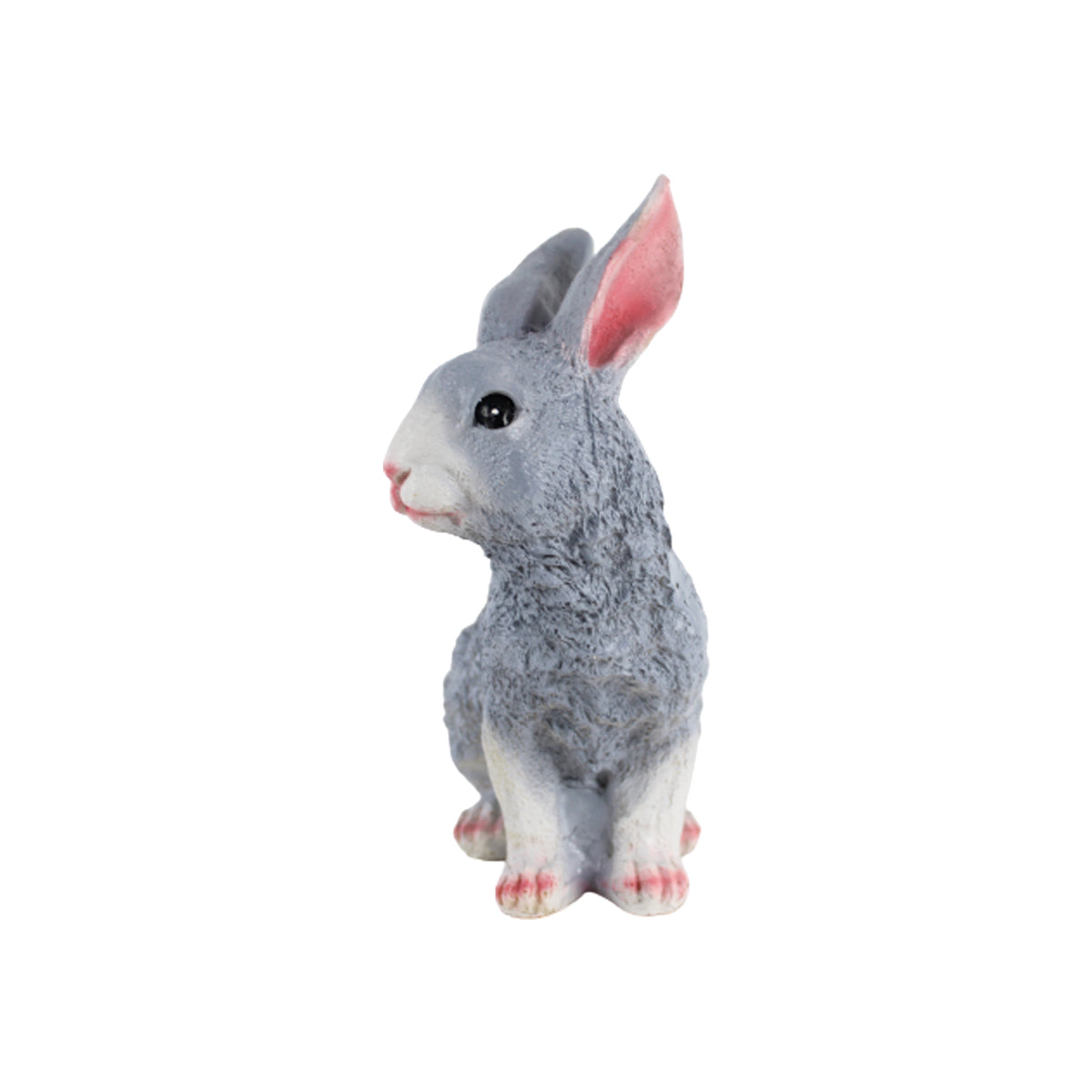 Wonderland resin garden decor Cute Sitting Rabbit (Grey)