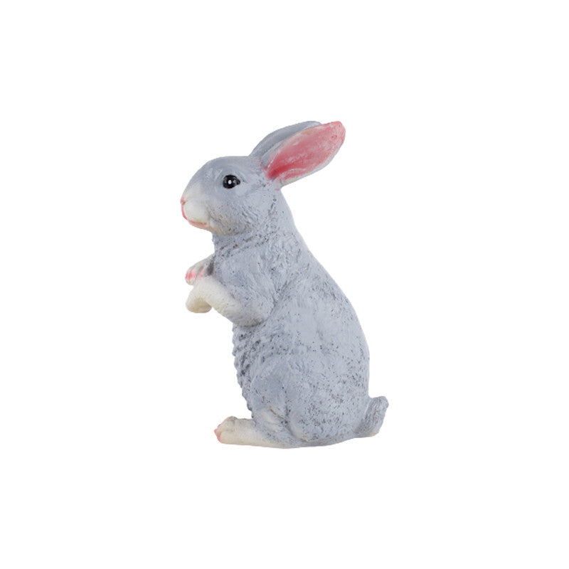 Wonderland resin garden decor Cute Standing Rabbit (Grey)