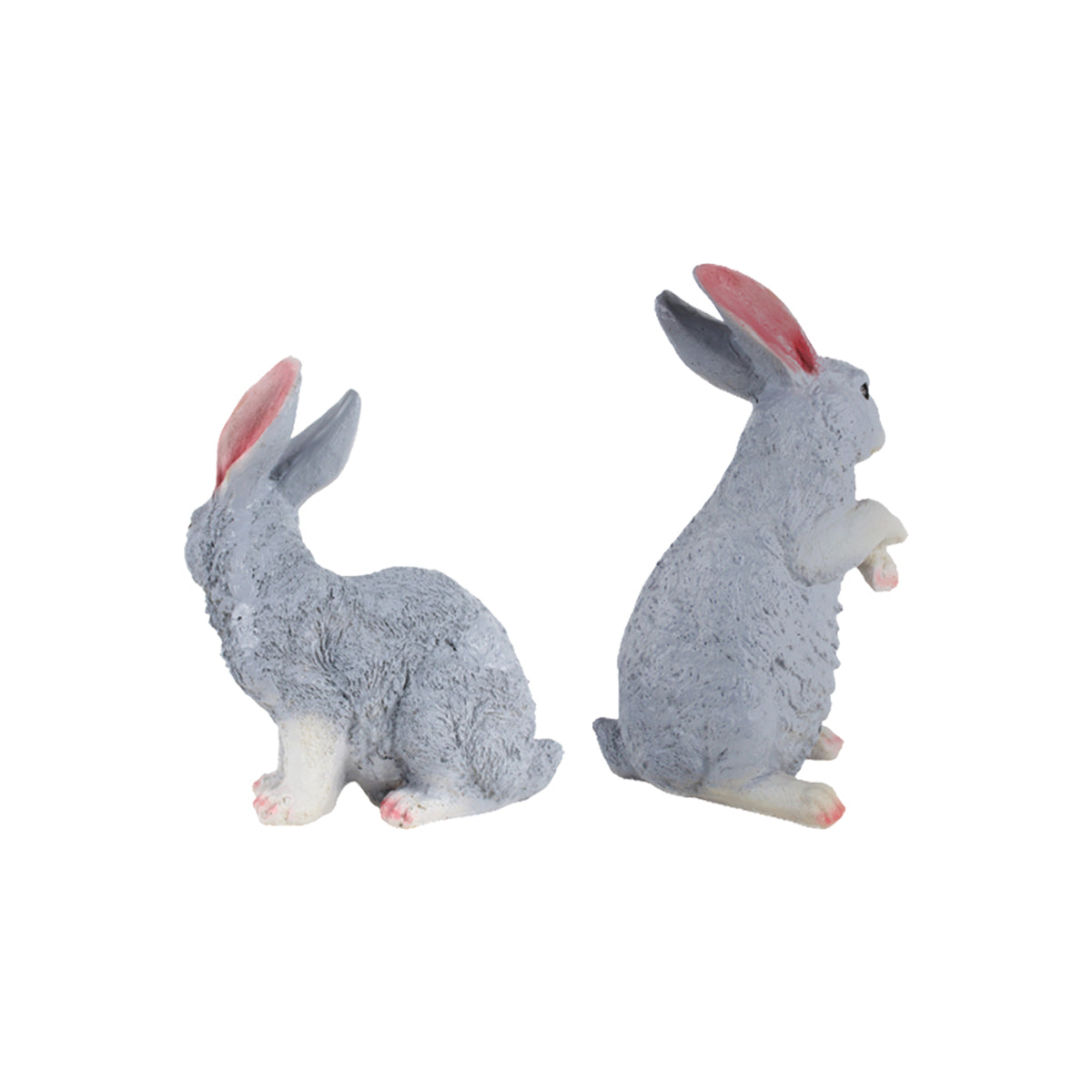 Wonderland ( set of 2)  Resin garden decor Sitting and Standing Rabbits