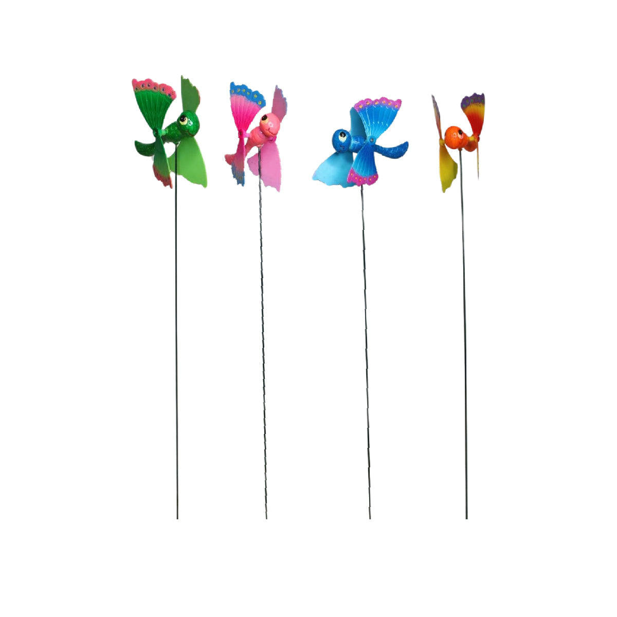 Wonderland (Set of 4) dragonfly stakes with rotating wings|Garden sticks, outdoor garden stakes, decorative garden accessories