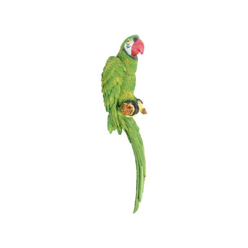 Wonderland Green Parrot-Big outdoor statue  (Side view)