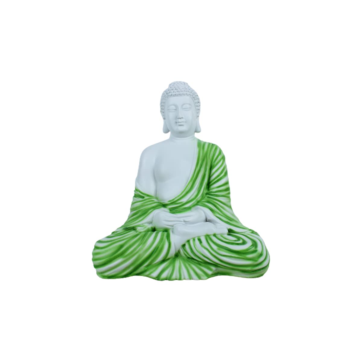 Our Green Window 14 inch Buddha Statue for Home and Garden Decoration (Green)