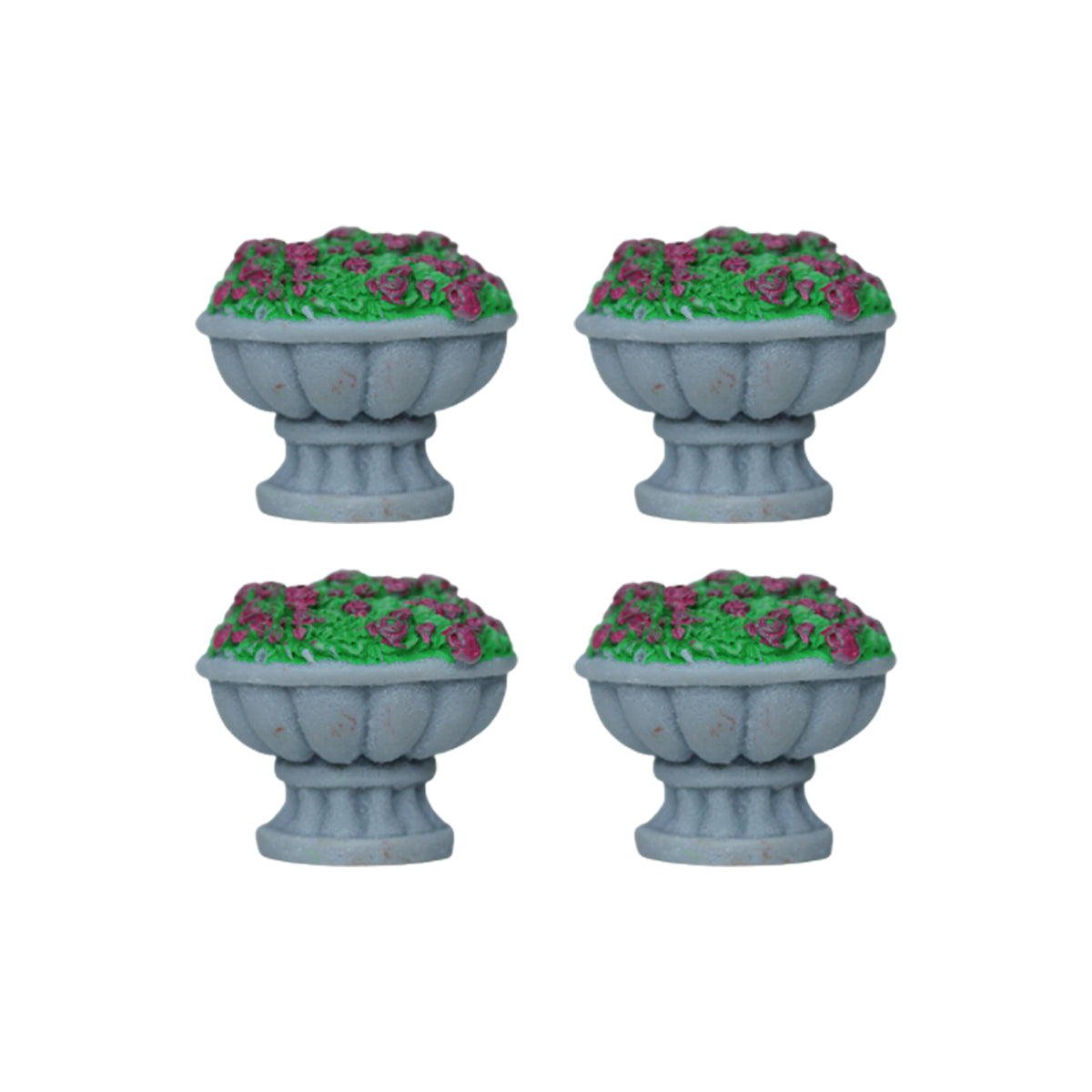 Miniature toys Set of 4 Flower Vase (Miniature Fairy Garden Accessoriesfor DIY tray garden Plant Décor)