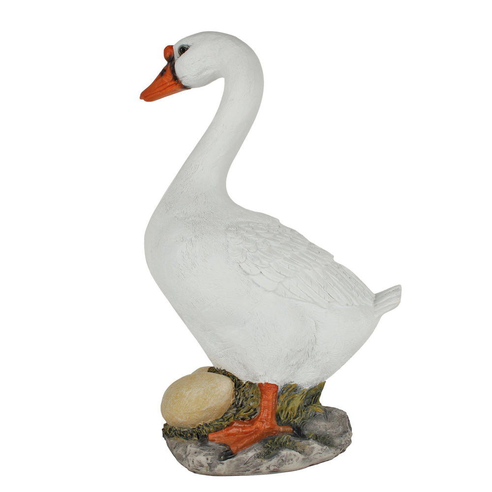 Duck Statue for Balcony and Garden Decoration (White)