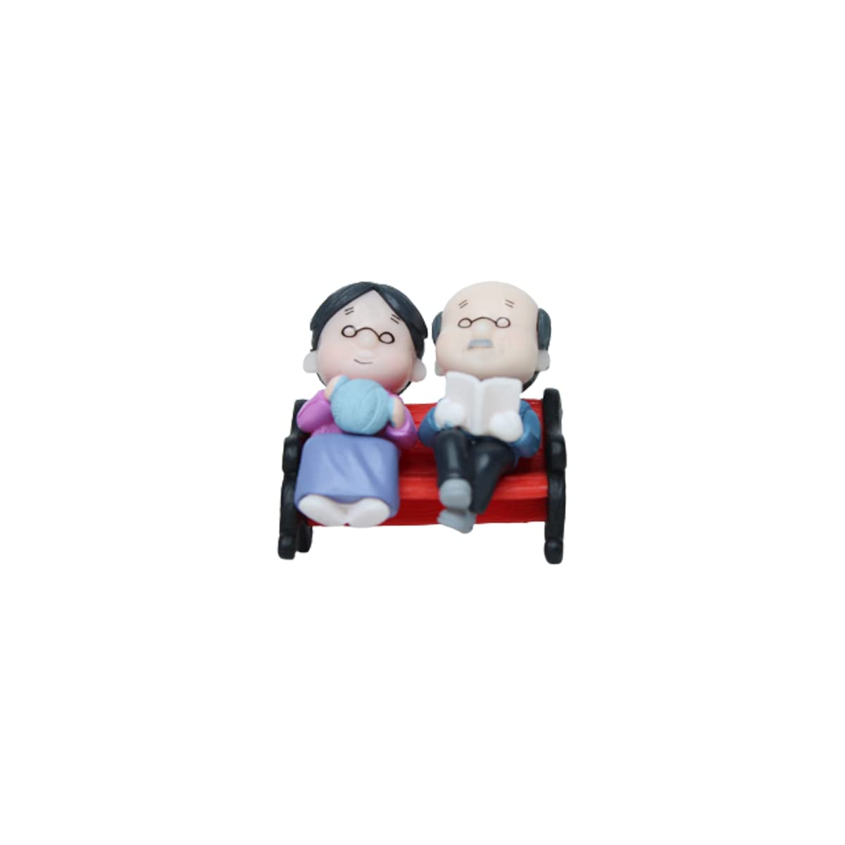 Miniature Toys : Old Couple on Bench