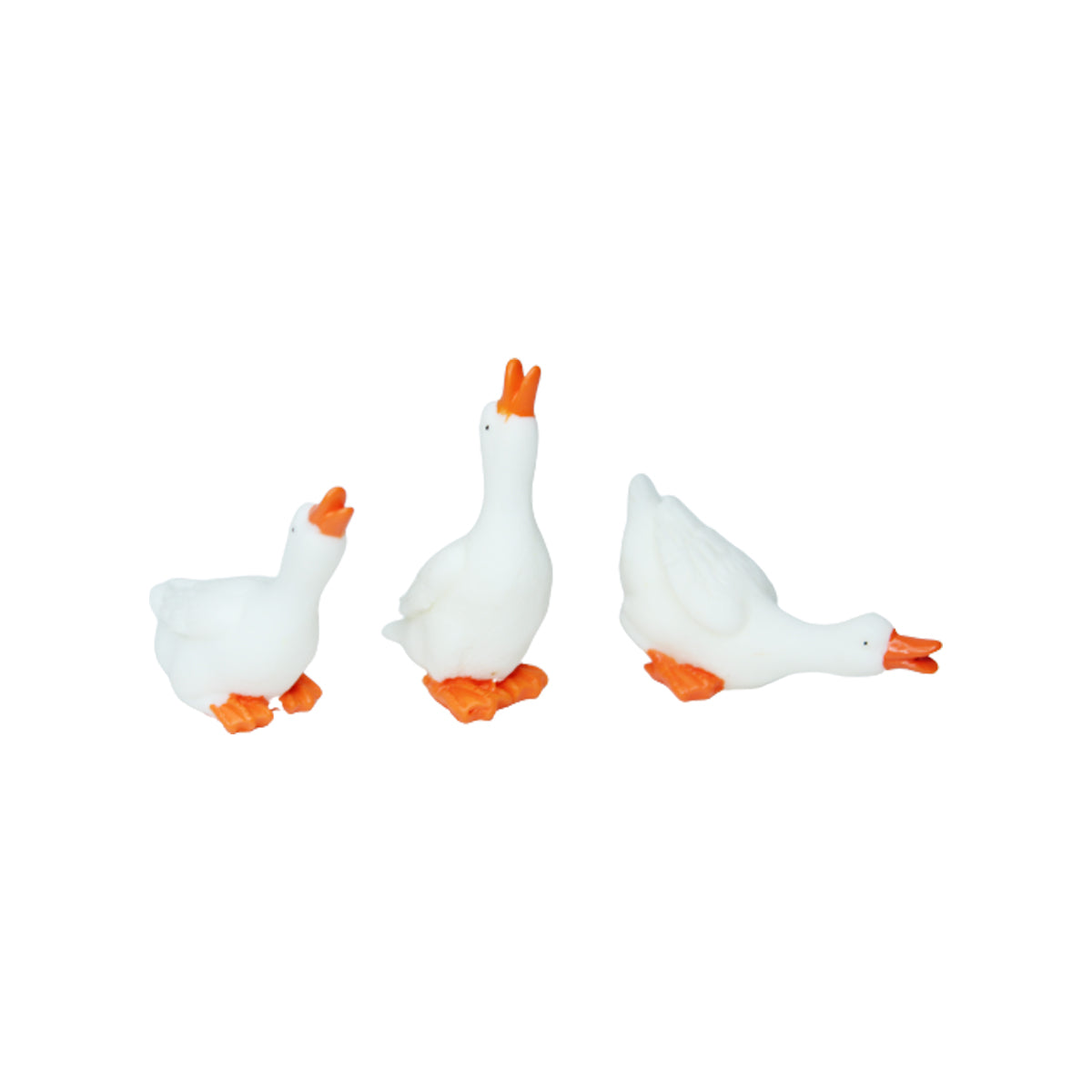 Miniature Toys: Set of 3 Long neck Ducks Miniature fairy garden toys, miniature garden decorations