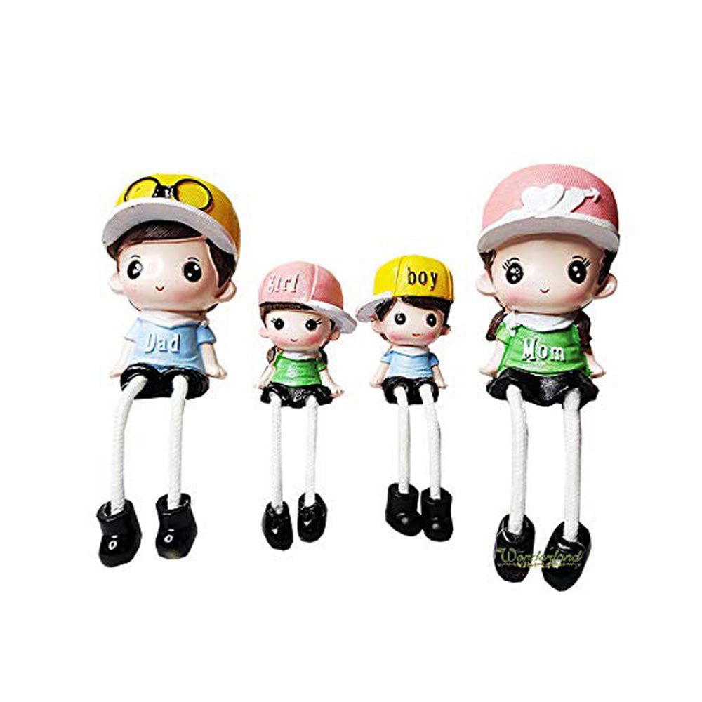 (Set of 4) Family with Hanging Legs for Home Decoration.