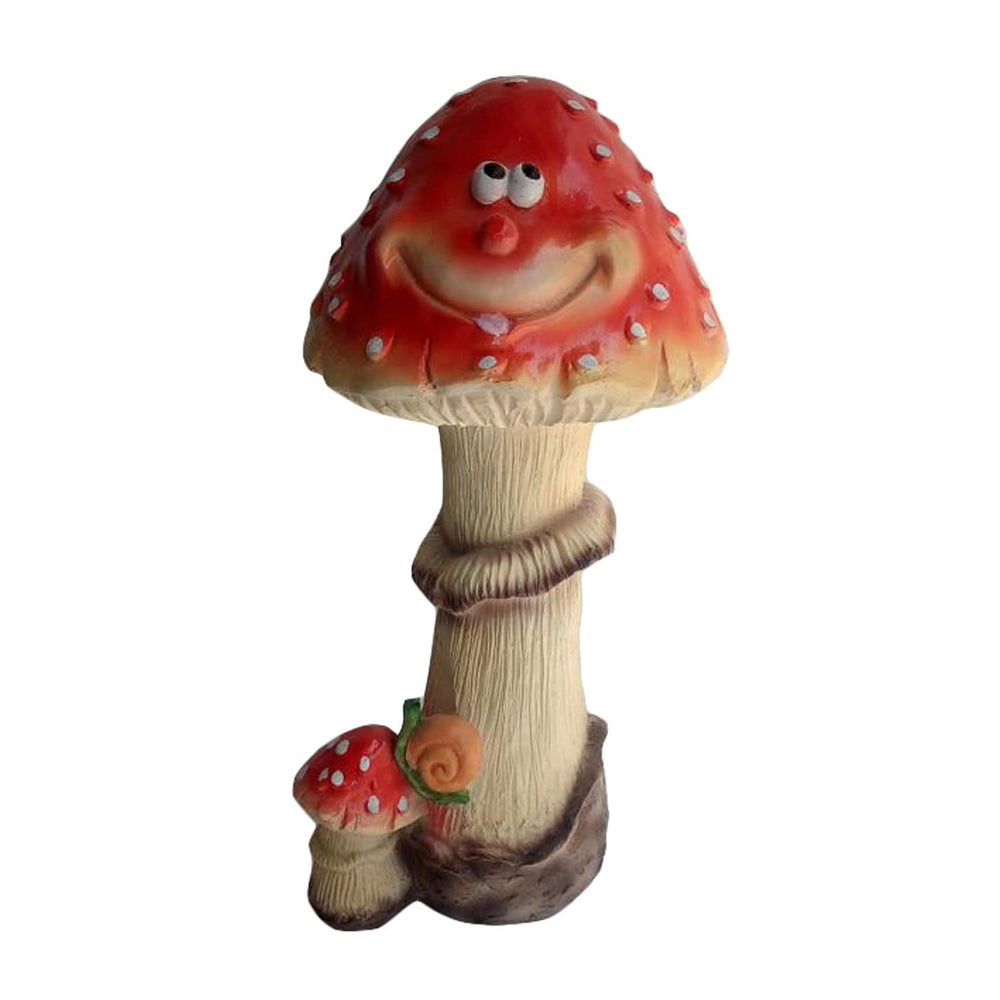 14" Big Smiley Mushroom for Garden Decoration