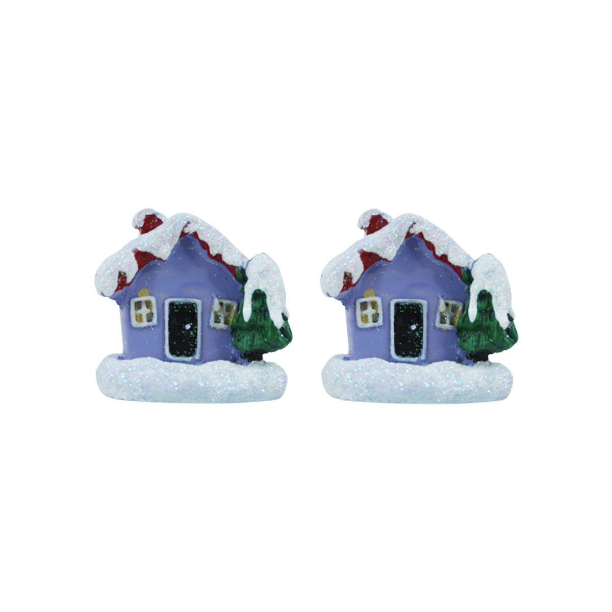 Miniature toys Set of 2 Snow House (Miniature Fairy Garden Accessoriesfor DIY tray garden Plant Décor)