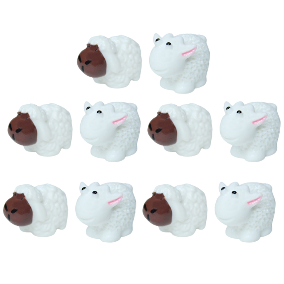 Miniature Toys : (Set of 10) Sheeps for Fairy Garden Accessories