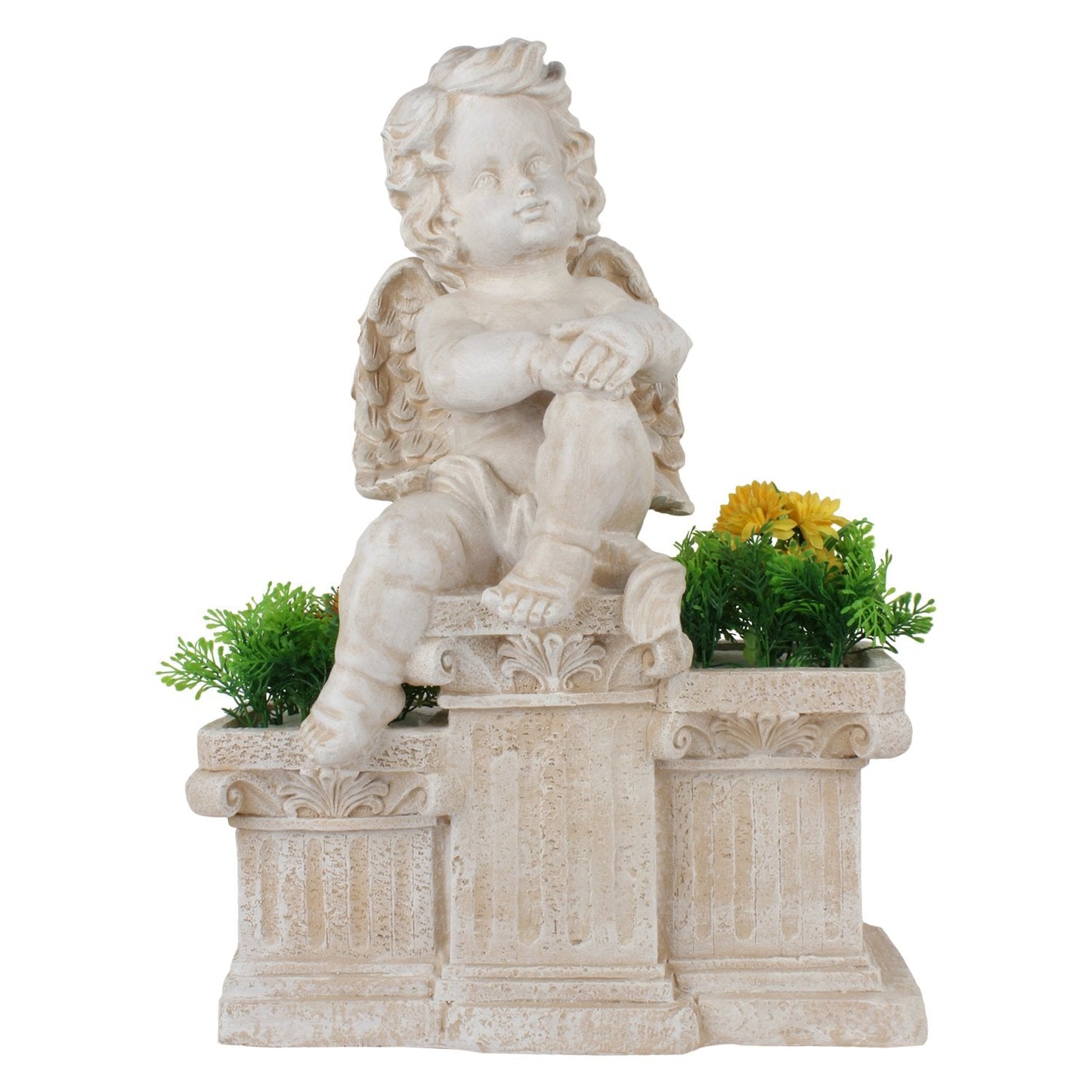 Our Green Window Angel with Two Pot Planter for Garden Decoration