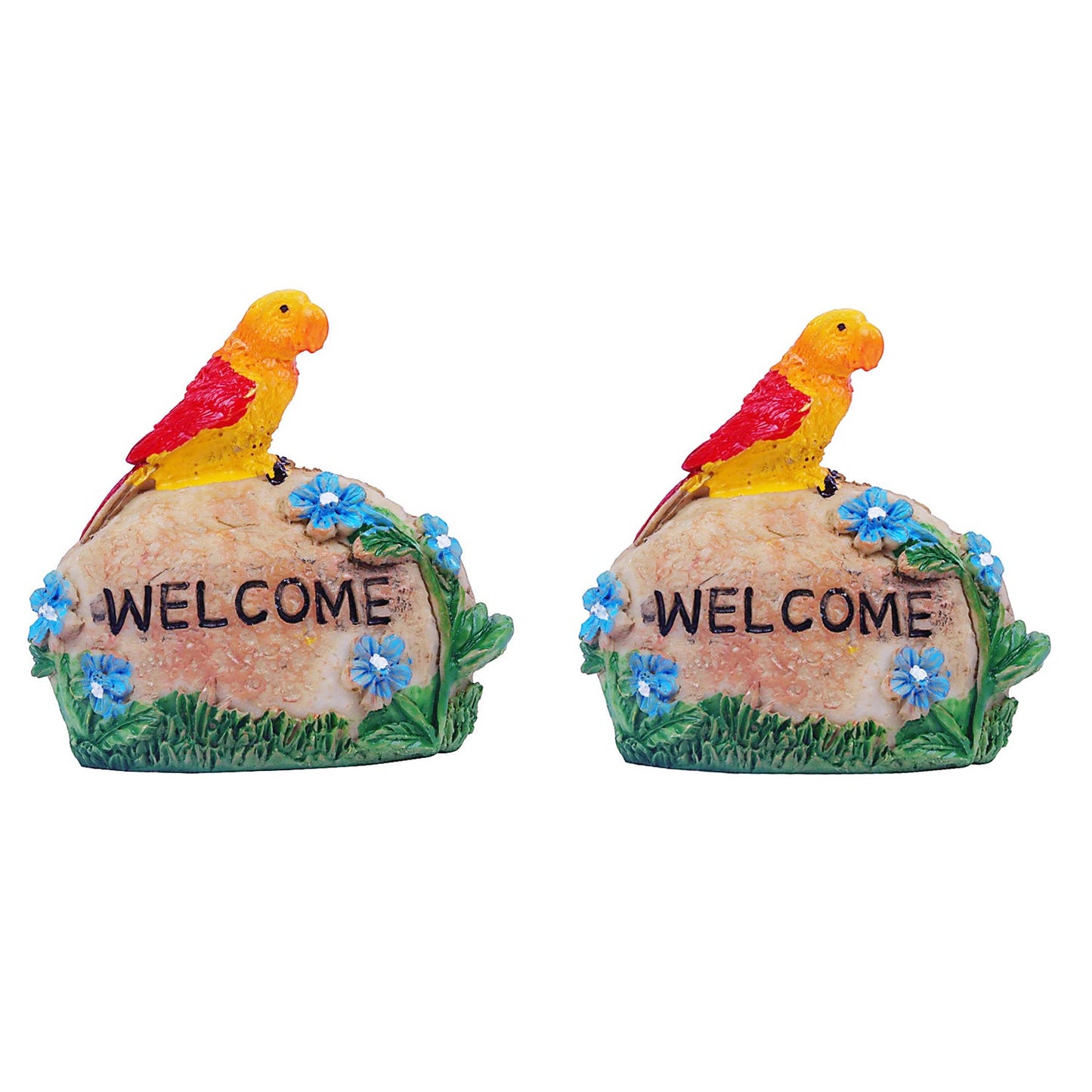 Miniature Toys : (Set of 4) Bird on Stone