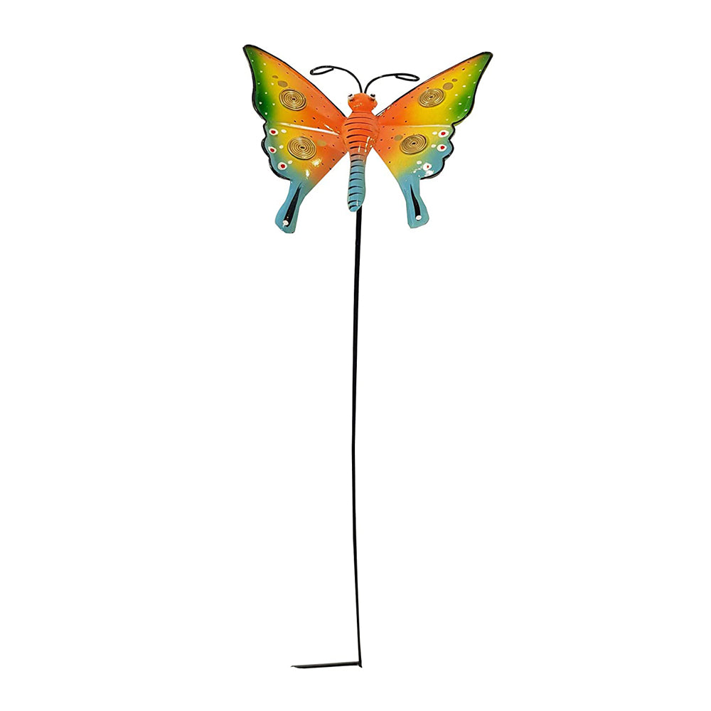 Butterfly Metal Stick for Garden Decoration (Yellow)