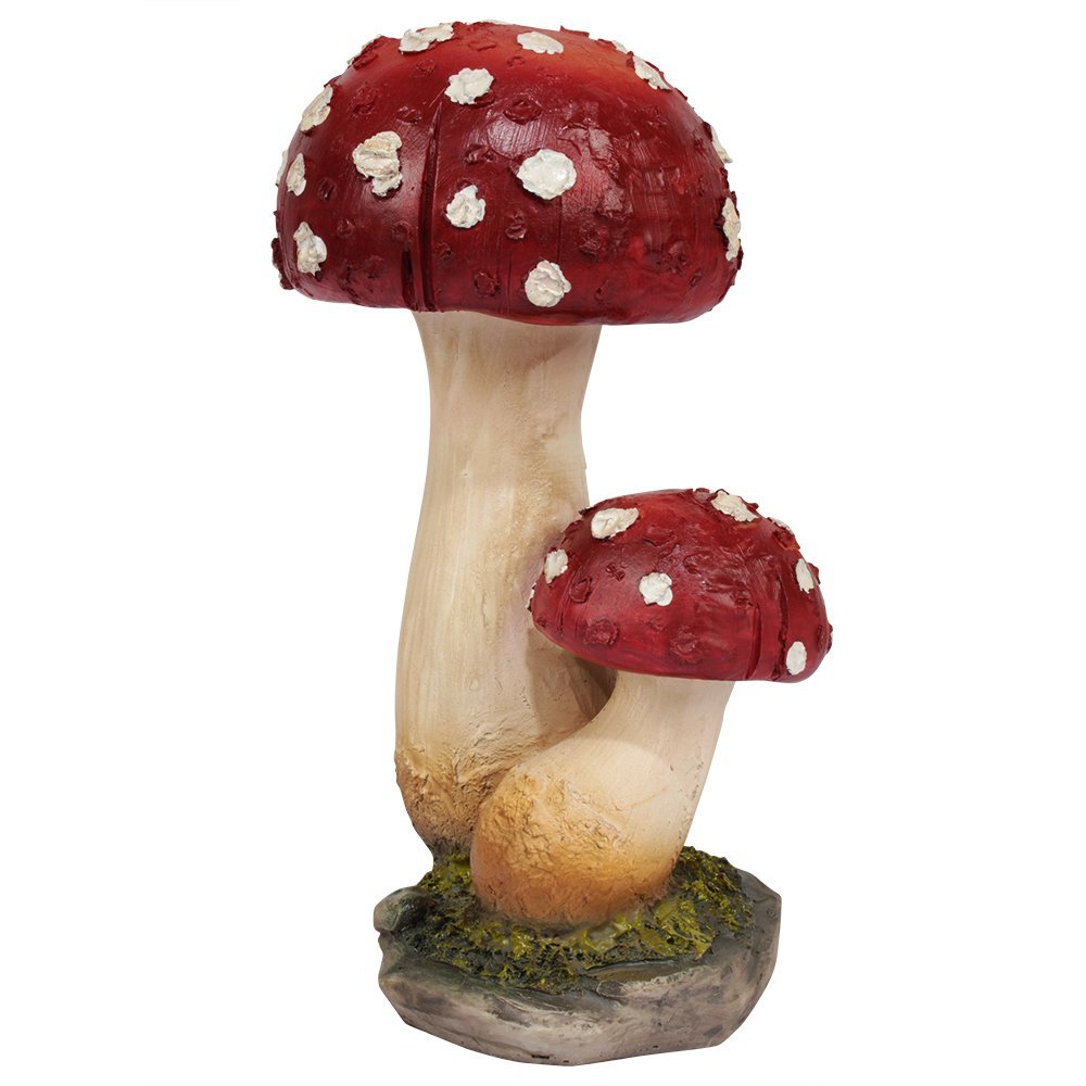 Wonderland Mushroom Decoration Statue | Material Resin | Height 6 Inches | Perfect for Garden decor, Balcony decoration, Home showpiece, Outdoor & Kids Room decor, garden statue