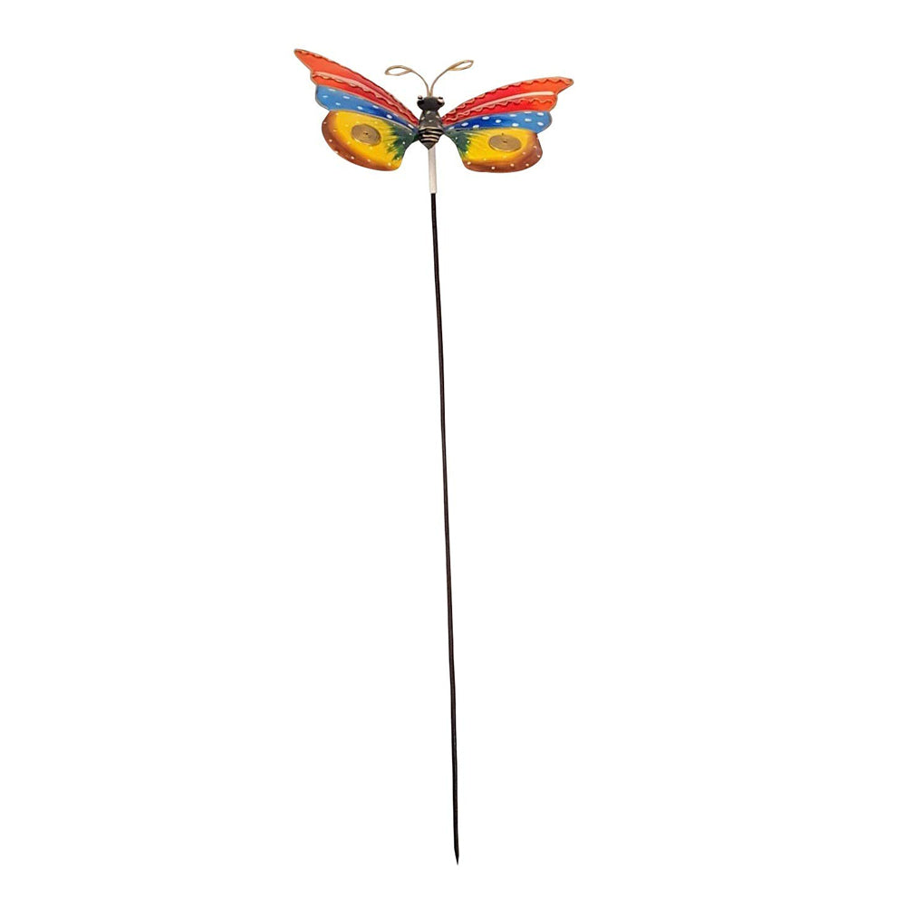 Butterfly Metal Stick for Garden Decoration (Red)