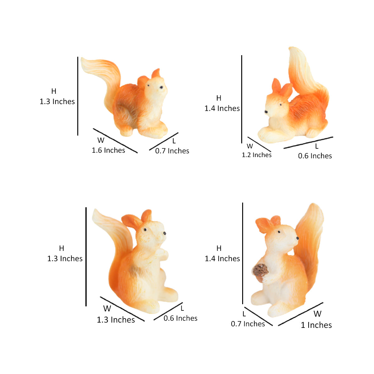 Wonderland  Resin garden decor Playing Squirrel Family