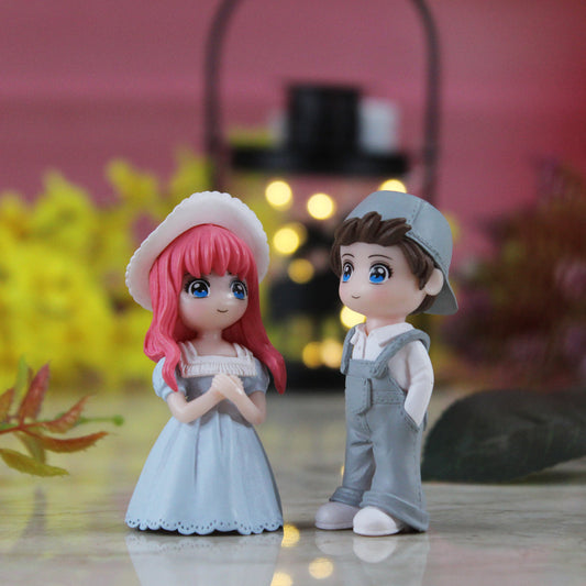 Dangri Boy  Couple-2( Miniature toys , cake toppers , small figuine, Valentine couple)