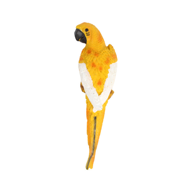 Wonderland Yellow Parrot-Medium outdoor statue  (Front view)