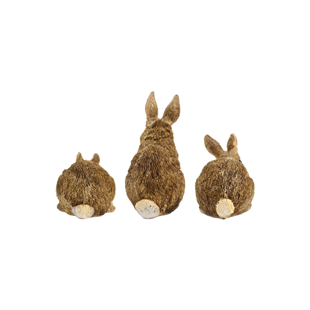 ( Set of 3) Brown 4 inches Three Rabbit combination set