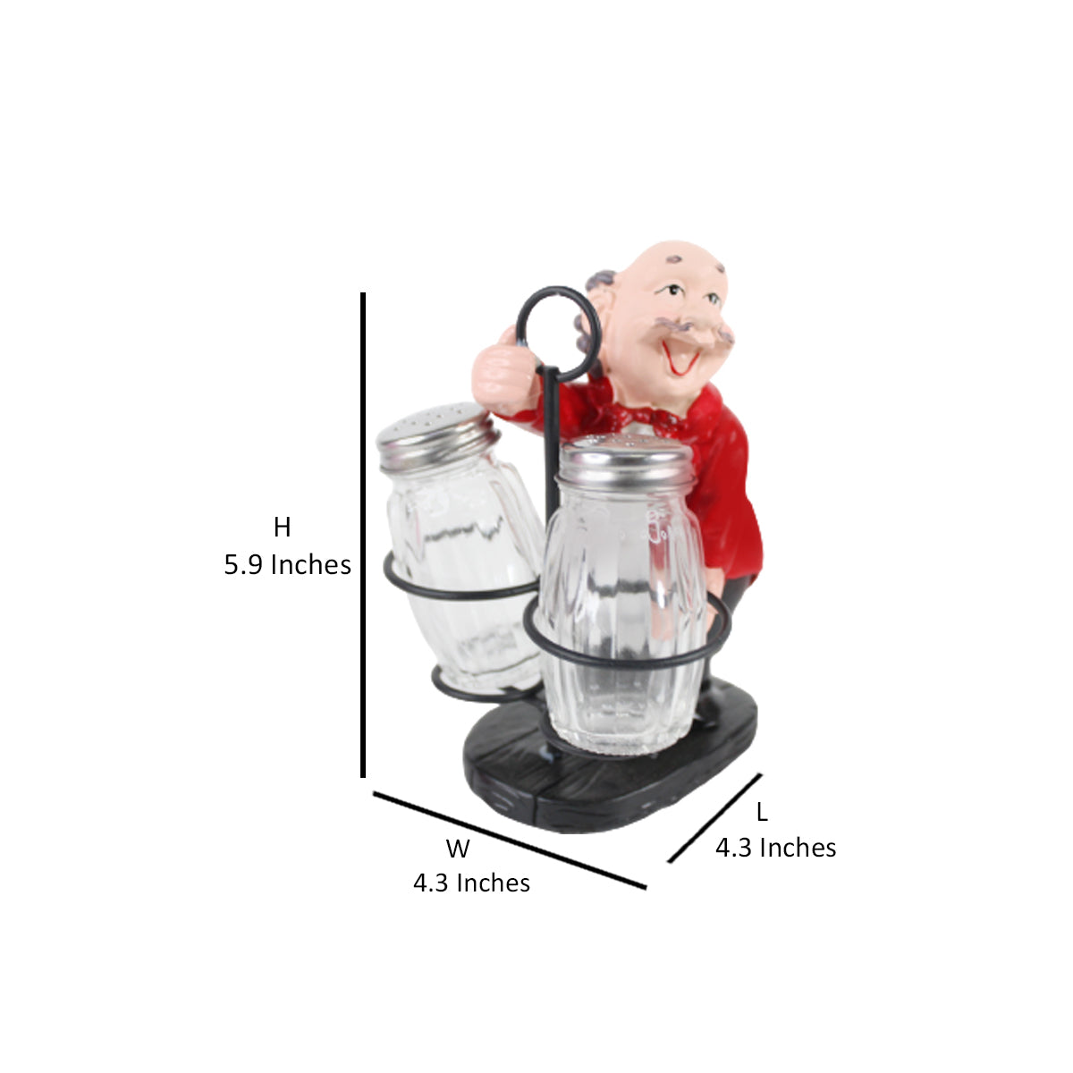 Imported resin Salt and pepper red jacket Chef