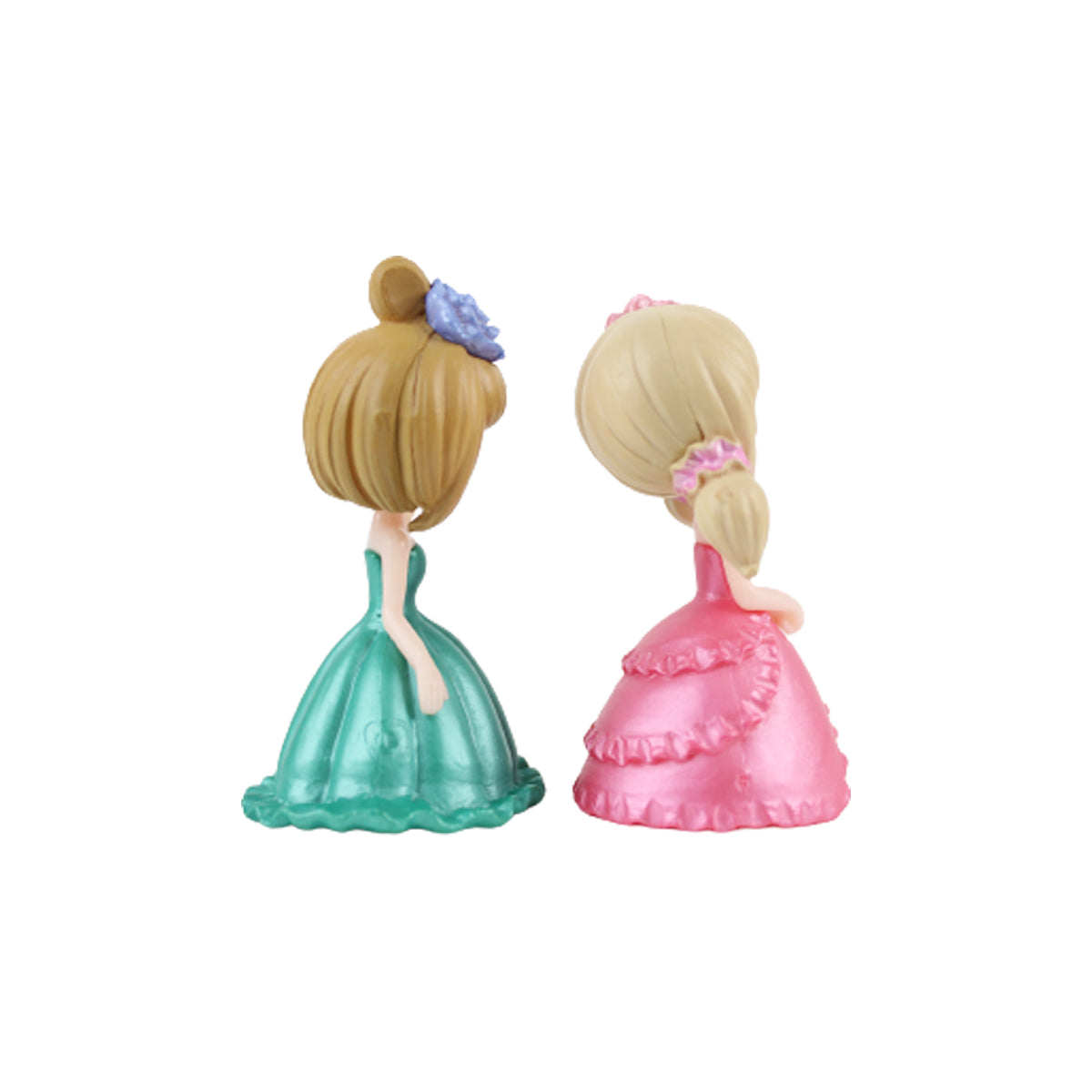 Wonderland  Miniature toys Dressed Girls - Green + Red