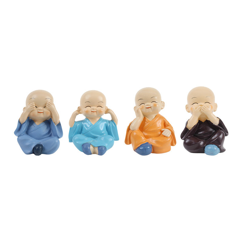 Wonderland ( Set of 4) 2.3 inch height cute Four sitting Monk