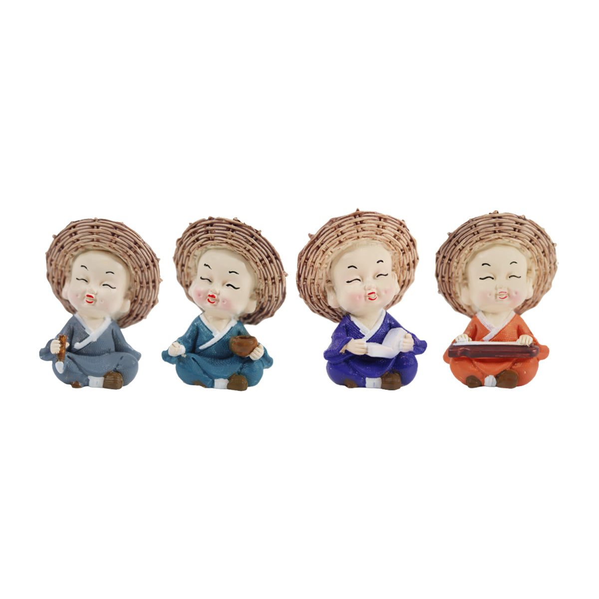 Wonderland ( Set of 4) 2.3 inch height Four sitting musician Monk