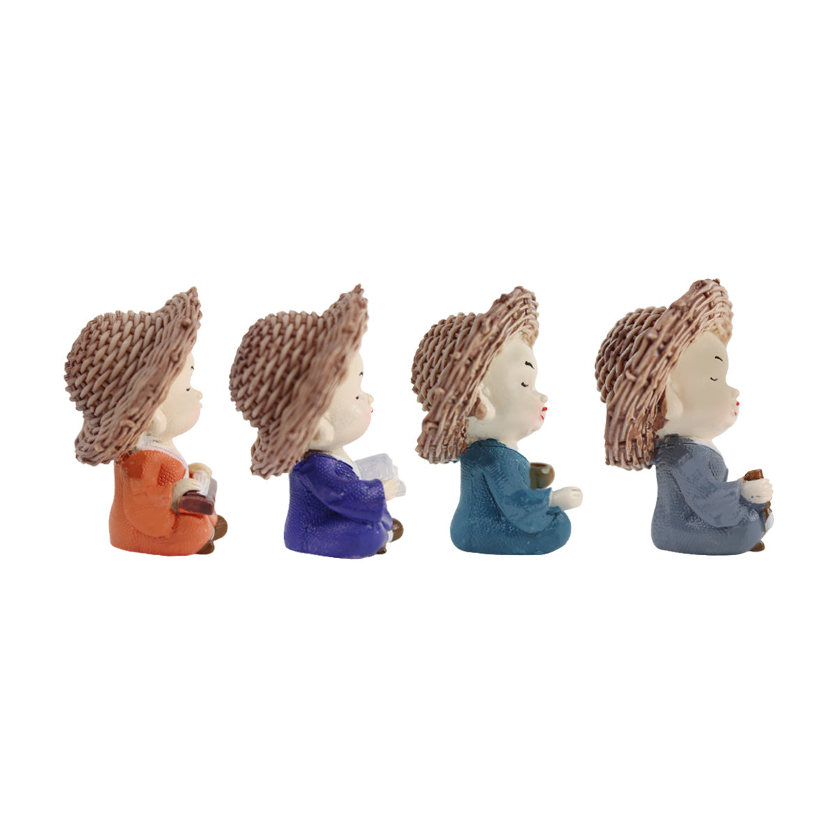 Wonderland ( Set of 4) 2.3 inch height Four sitting musician Monk