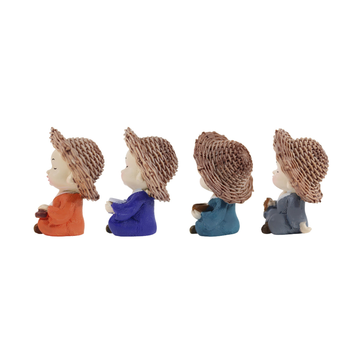 Wonderland ( Set of 4) 2.3 inch height Four sitting musician Monk