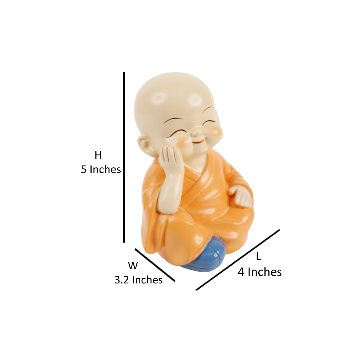 Wonderland ( Set of 4) 2.3 inch height cute Four sitting Monk