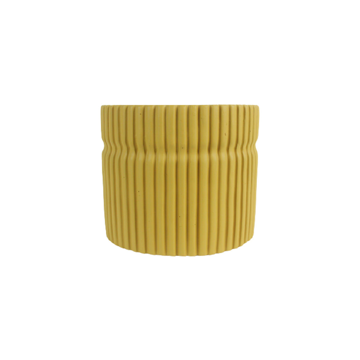 Ceramic Line Pot-Mustard