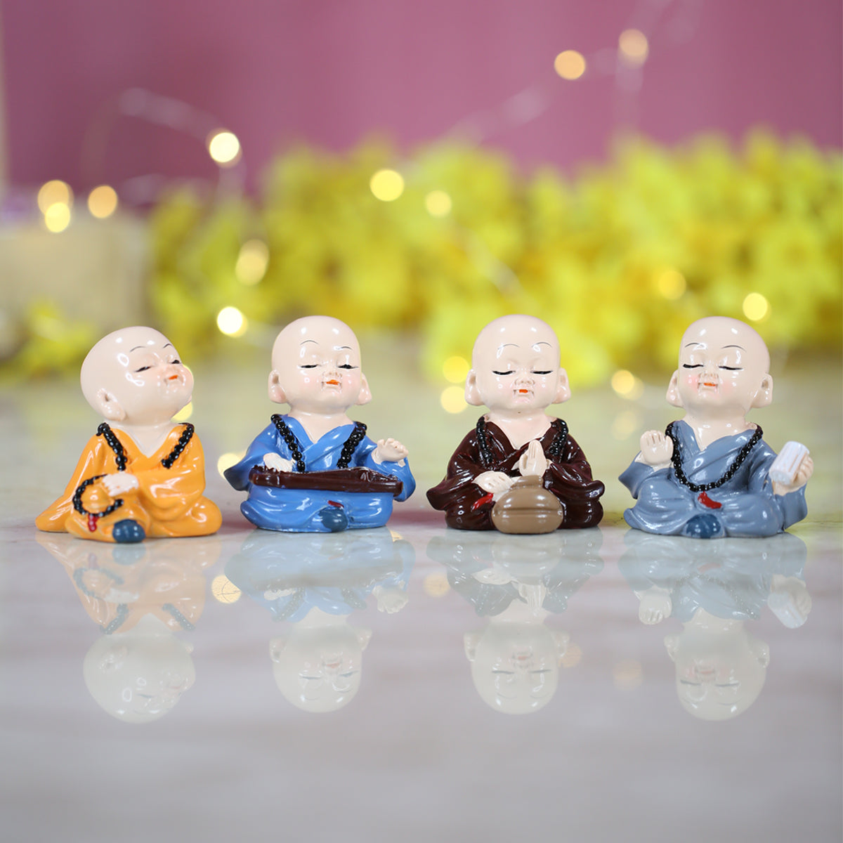 Wonderland ( Set of 4) 2.3 inch height Four sitting Monk