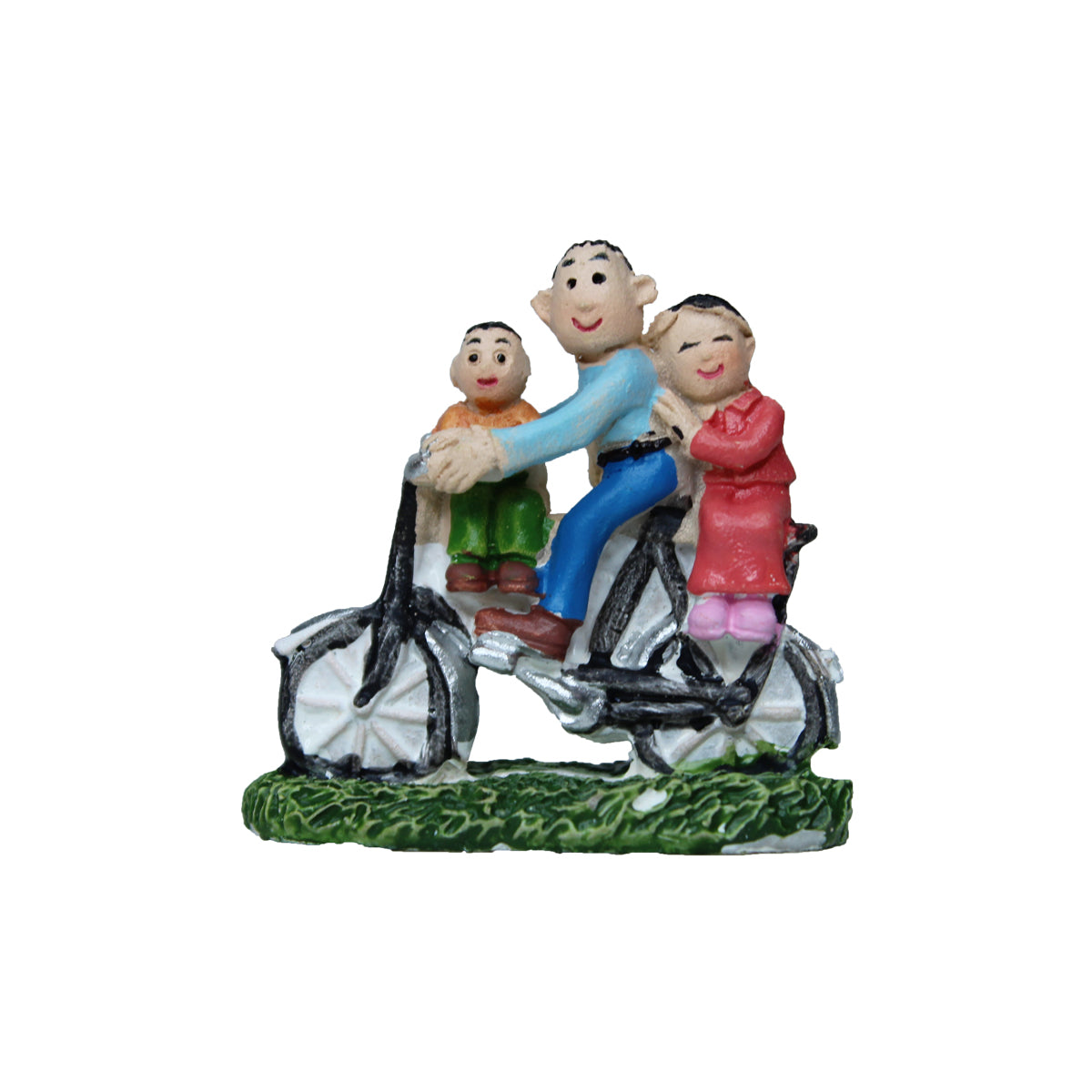 Miniature Toys : (Set of 2) Family on Bike