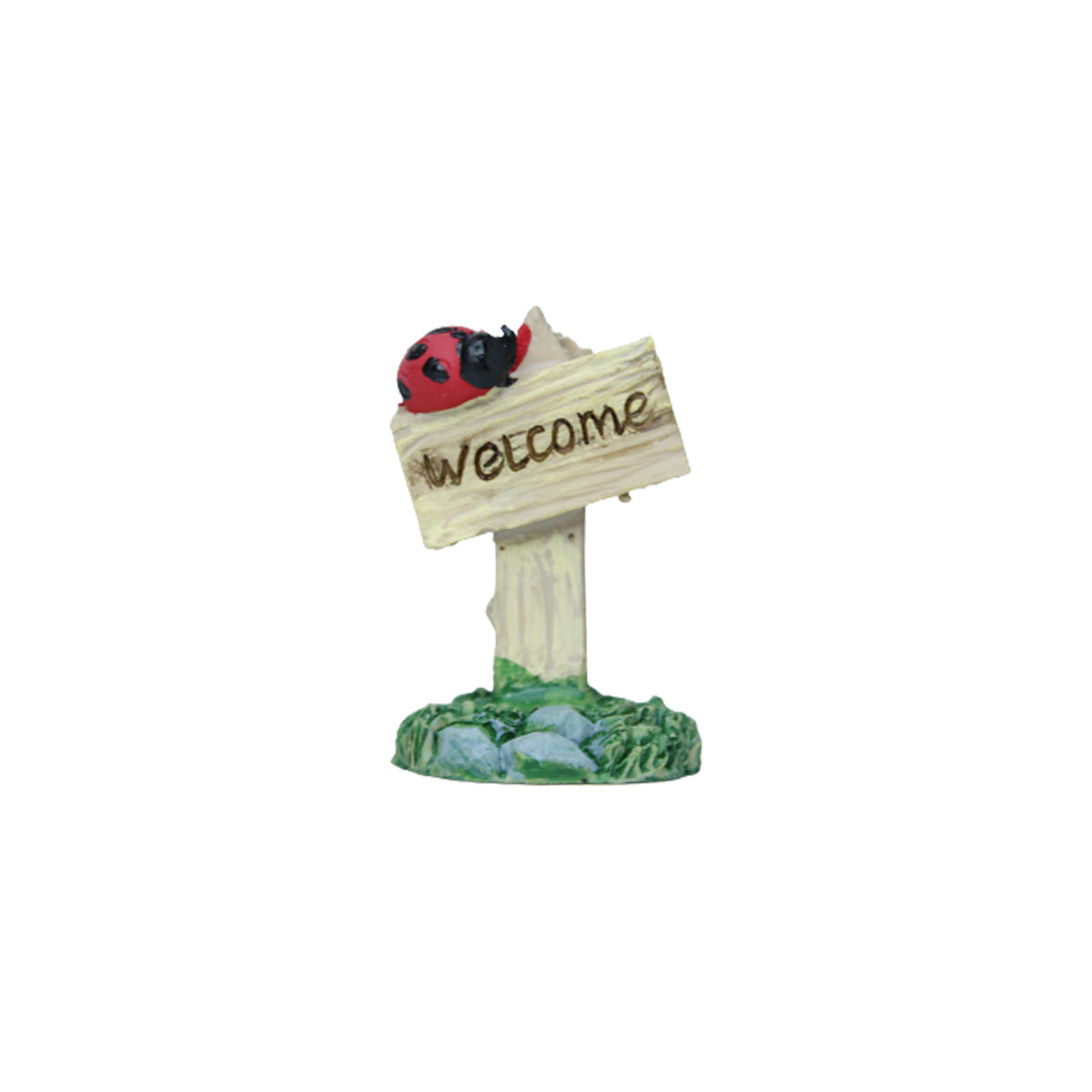 Miniature Toys : (Set of 4) Ladybug on Sign Board