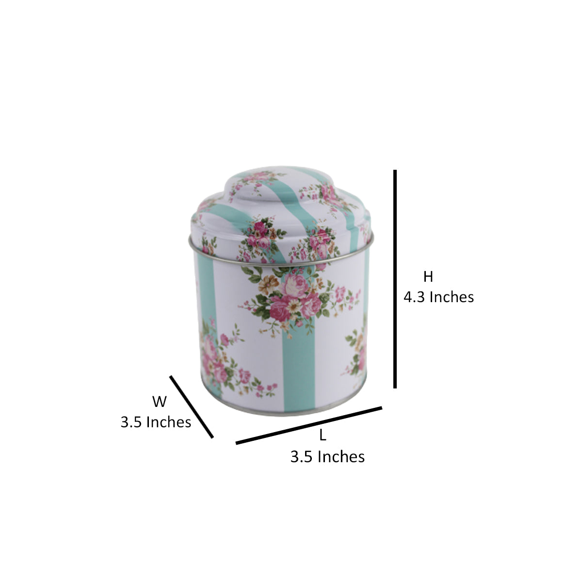 Wonderland Metal floral print storage container