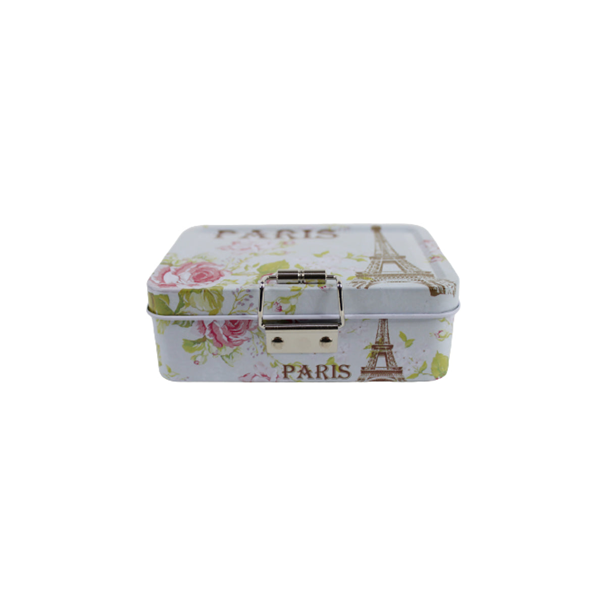 Paris print storage box with lock