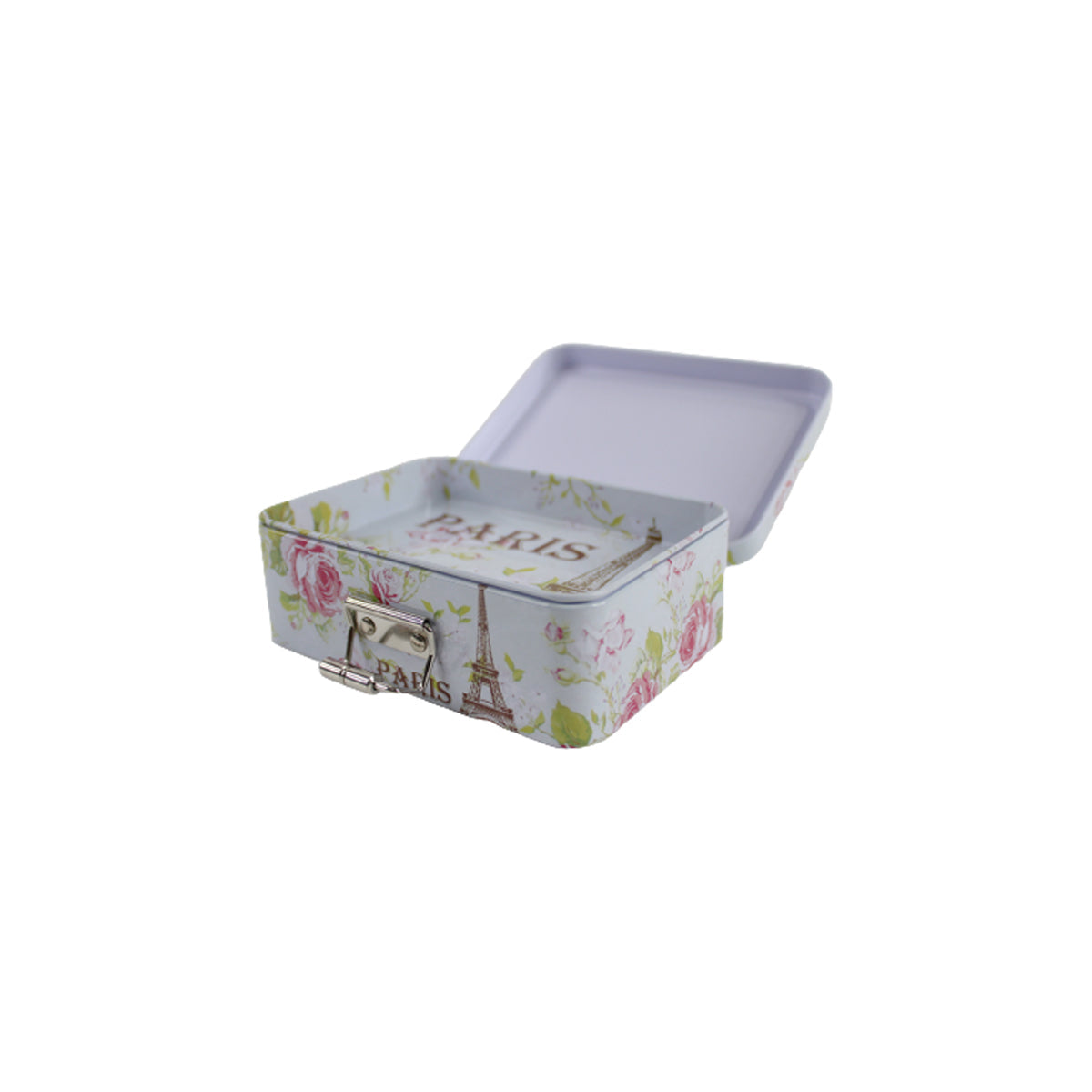 Paris print storage box with lock