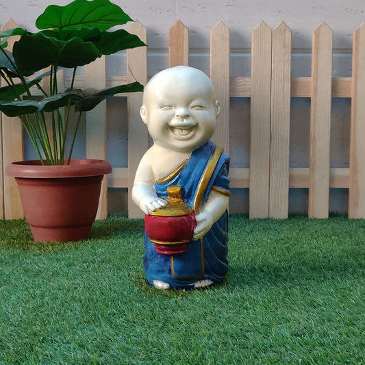 Big Monk Statue for Home and Garden Decoration (Blue)