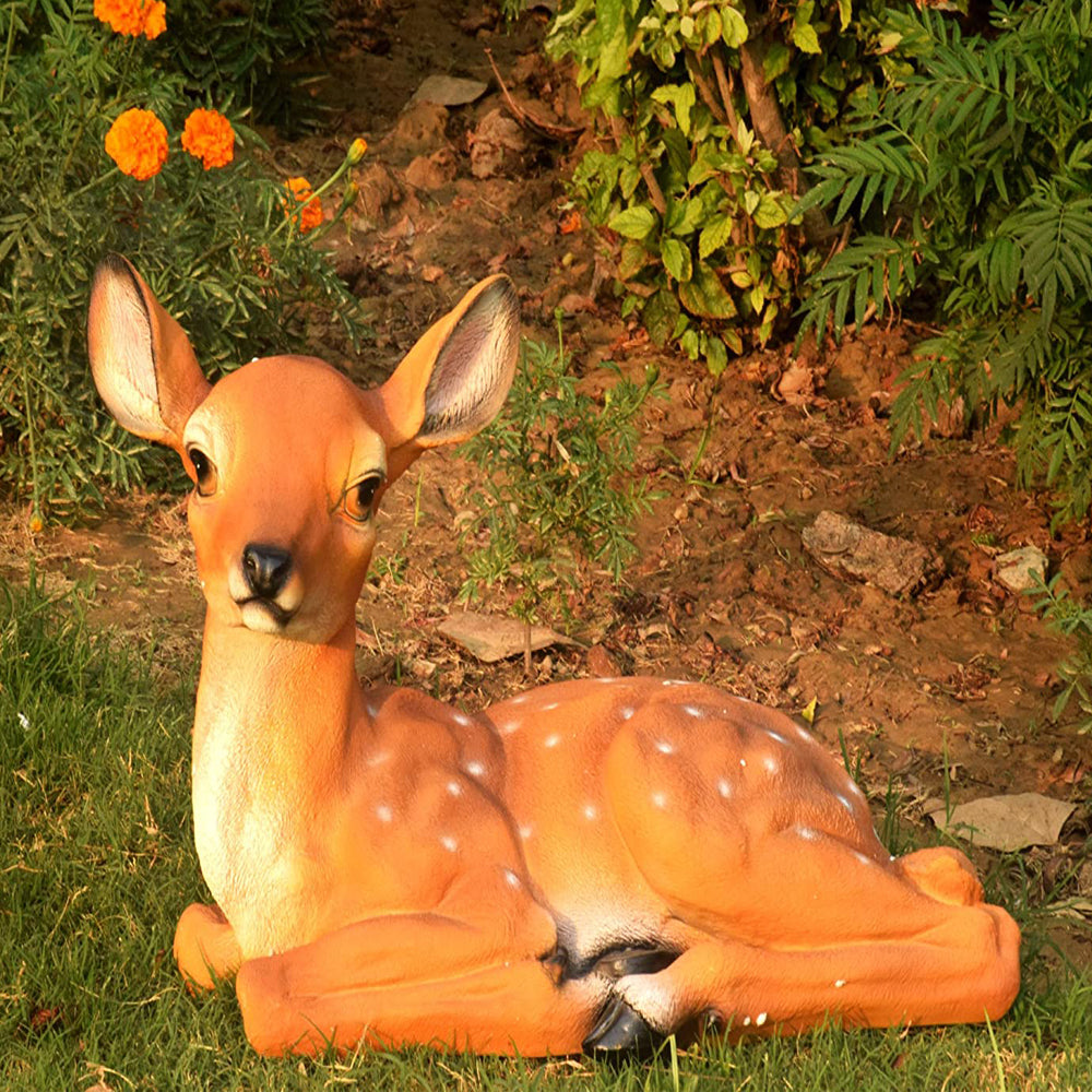 Deer Sitting on Left for Home Decoration