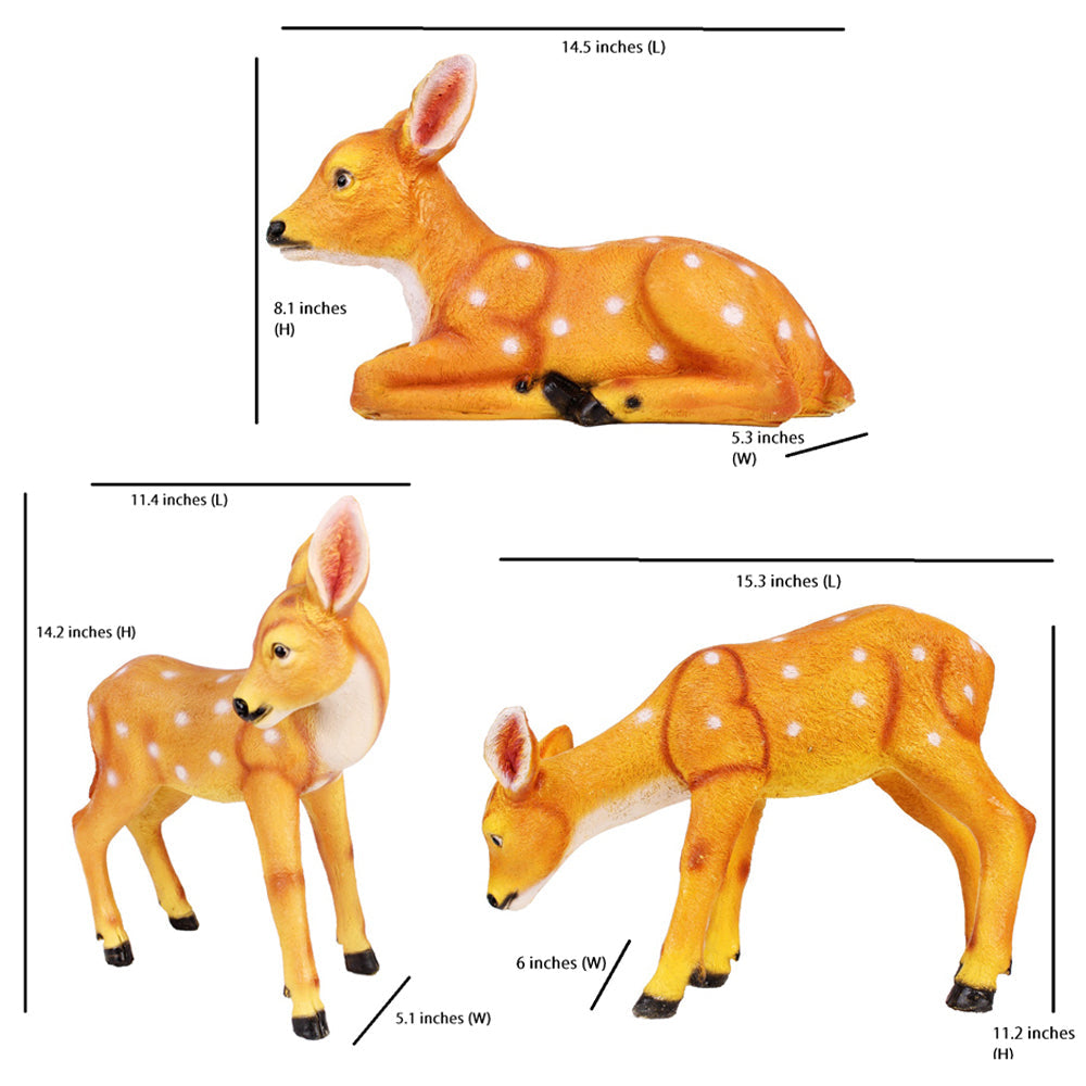 (Set of 3) Deer for Balcony and Garden Decoration