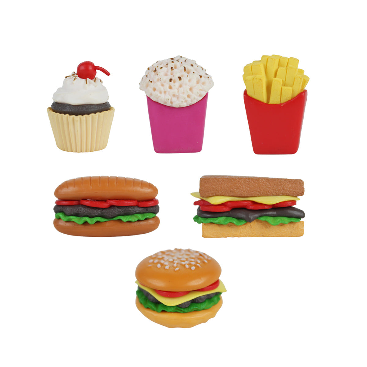 Miniature Toys : (Set of 6) Fast Food