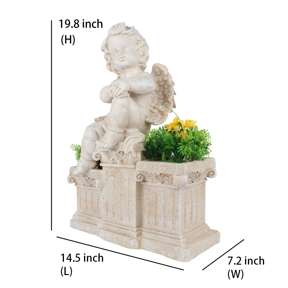 Our Green Window Angel with Two Pot Planter for Garden Decoration