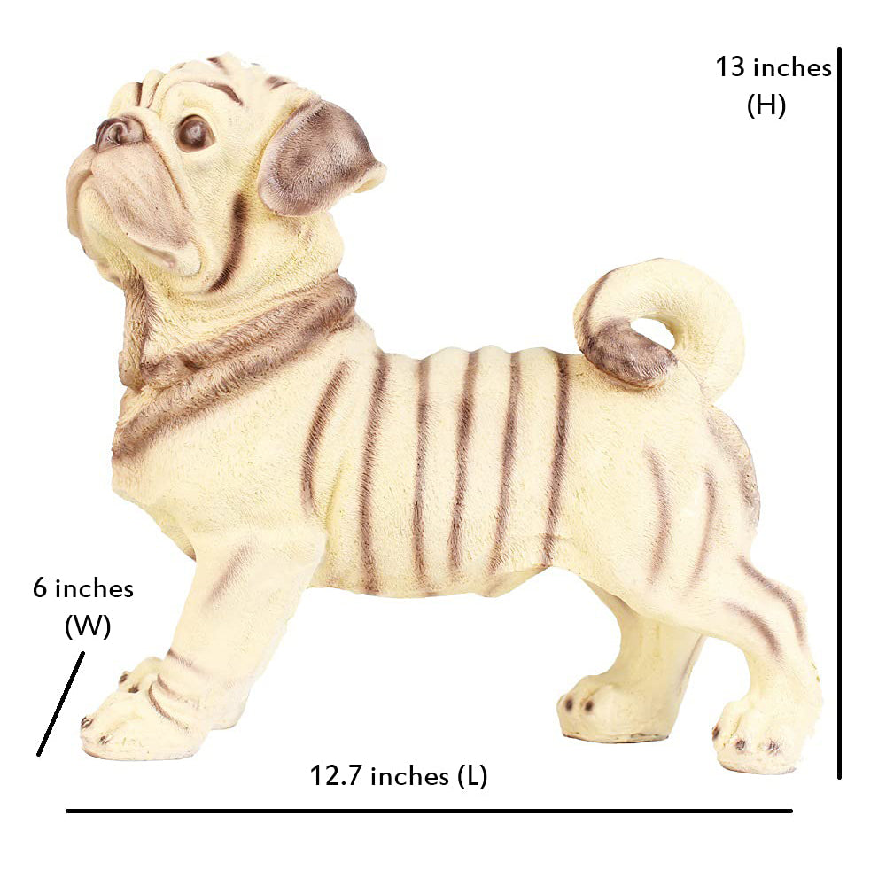 Our Green Window Big Pug Dog Statue Home and Garden Decoration
