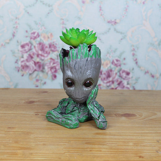 Groot Succulent Pot for Home Decoration (Grey)