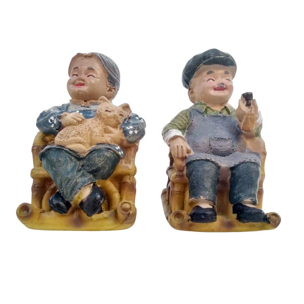 Miniature Toys : (2 Pc/Set) Granma-Grandpa for Fairy Garden Accessories