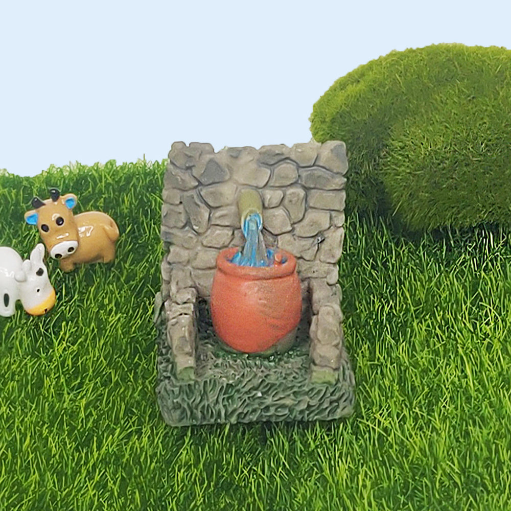 Miniature Toys : Resin Matka Well for Tray Gardening